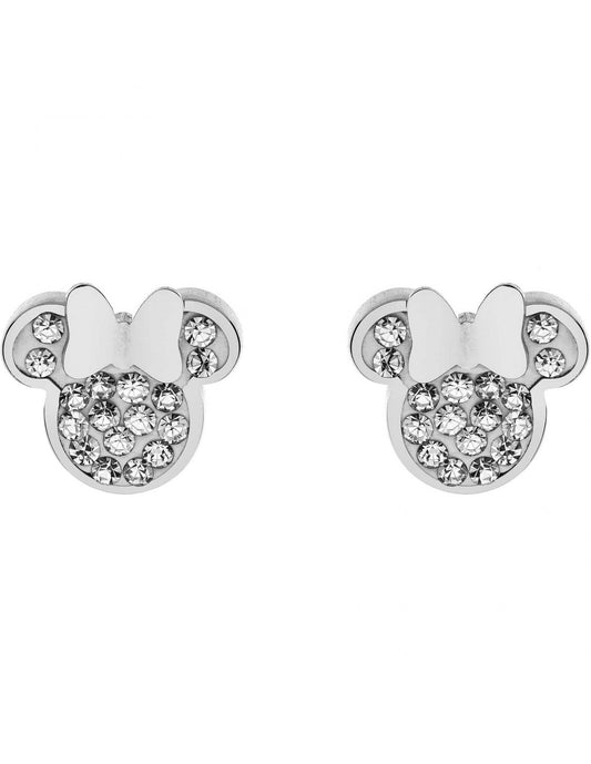 Orecchini Bambina Disney Minnie con Fiocco e Zirconi Bianchi - E600177RWL-B.CS