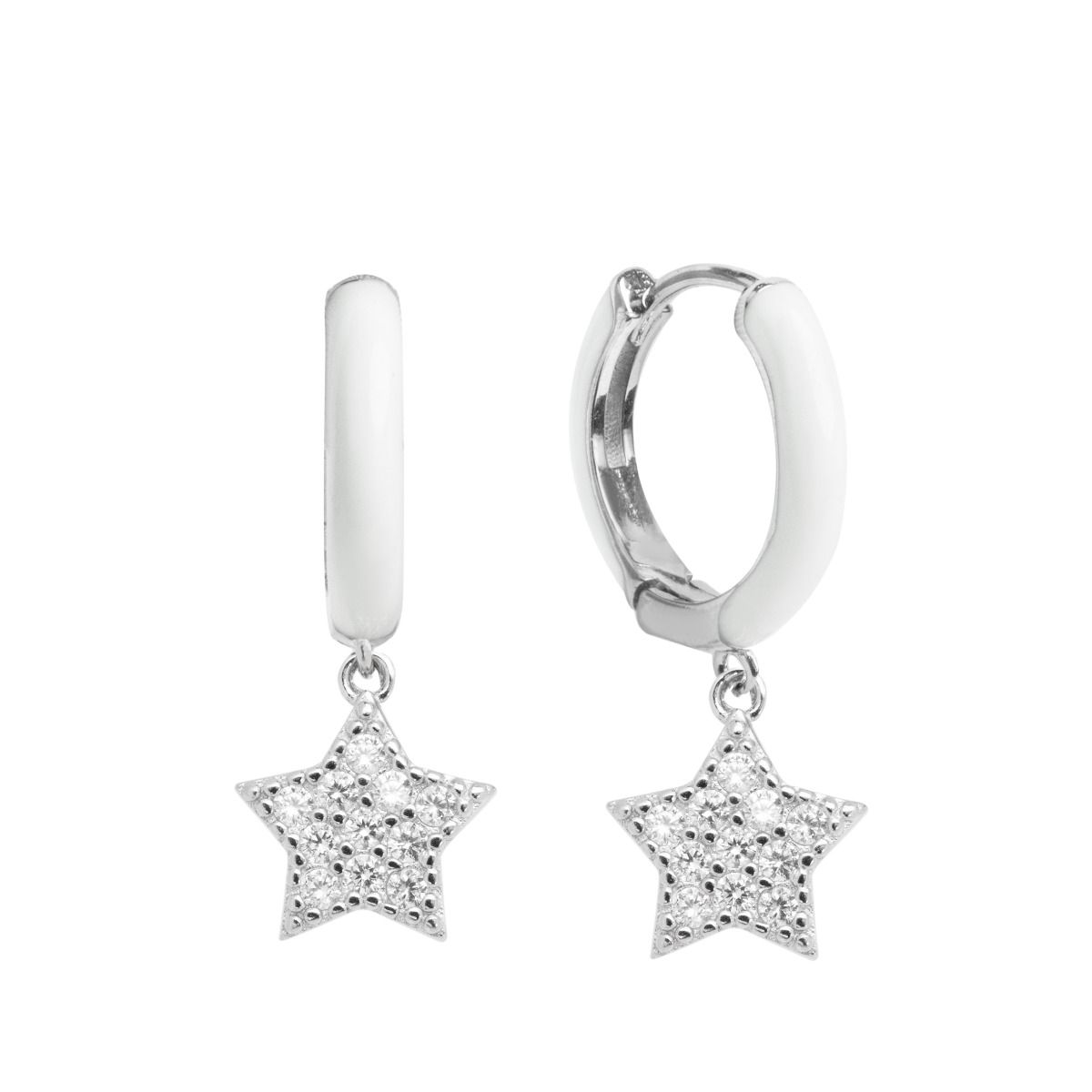 Orecchini Chimiama Gioielli Piccoli Smalti in Argento 925 Smalto Bianco | Cod. 140310
