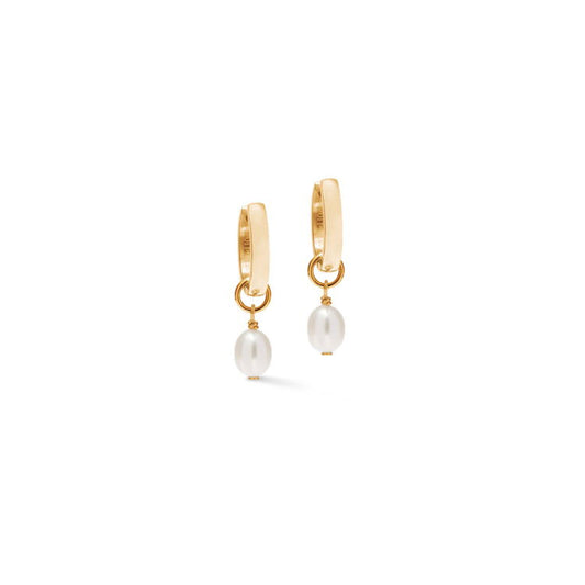 Orecchini Coeur de Lion Cosmic Pearls - Cerchio Oro con Perla d'Acqua Dolce Rimovibile 1135/21-1110