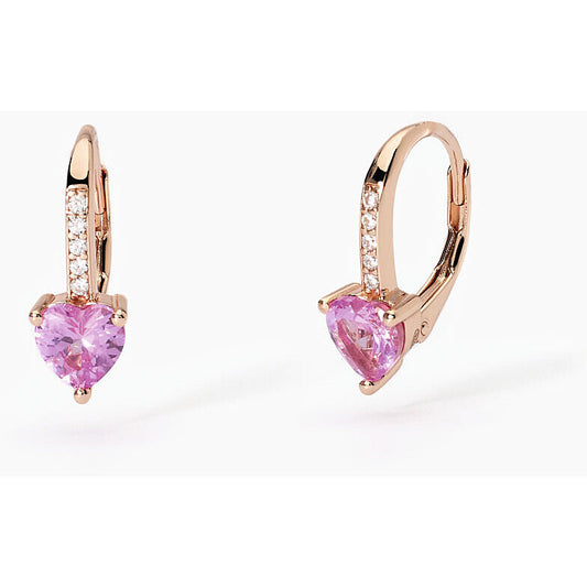 Orecchini Donna Mabina Gioielli Rouge 563750 Argento 925 Placcato Oro Rosa 18K