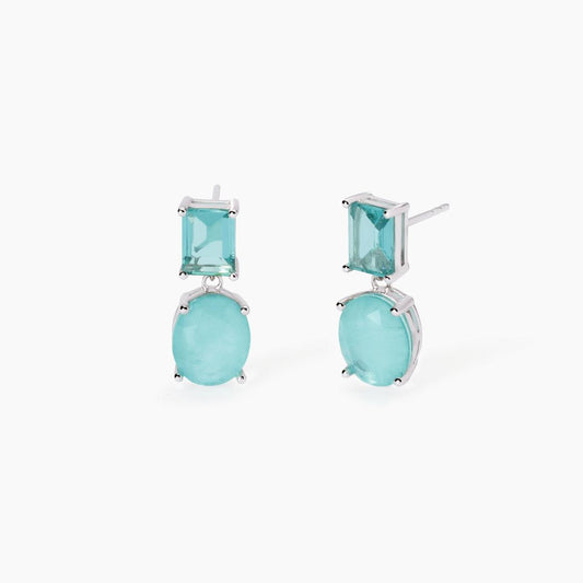 Orecchini Donna in Argento con Cristalli Azzurri Mabina Gioielli Santorini 563791