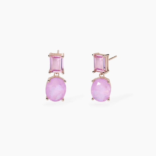 Orecchini Donna in Argento con Cristalli Rosa Mabina Gioielli Santorini 563792