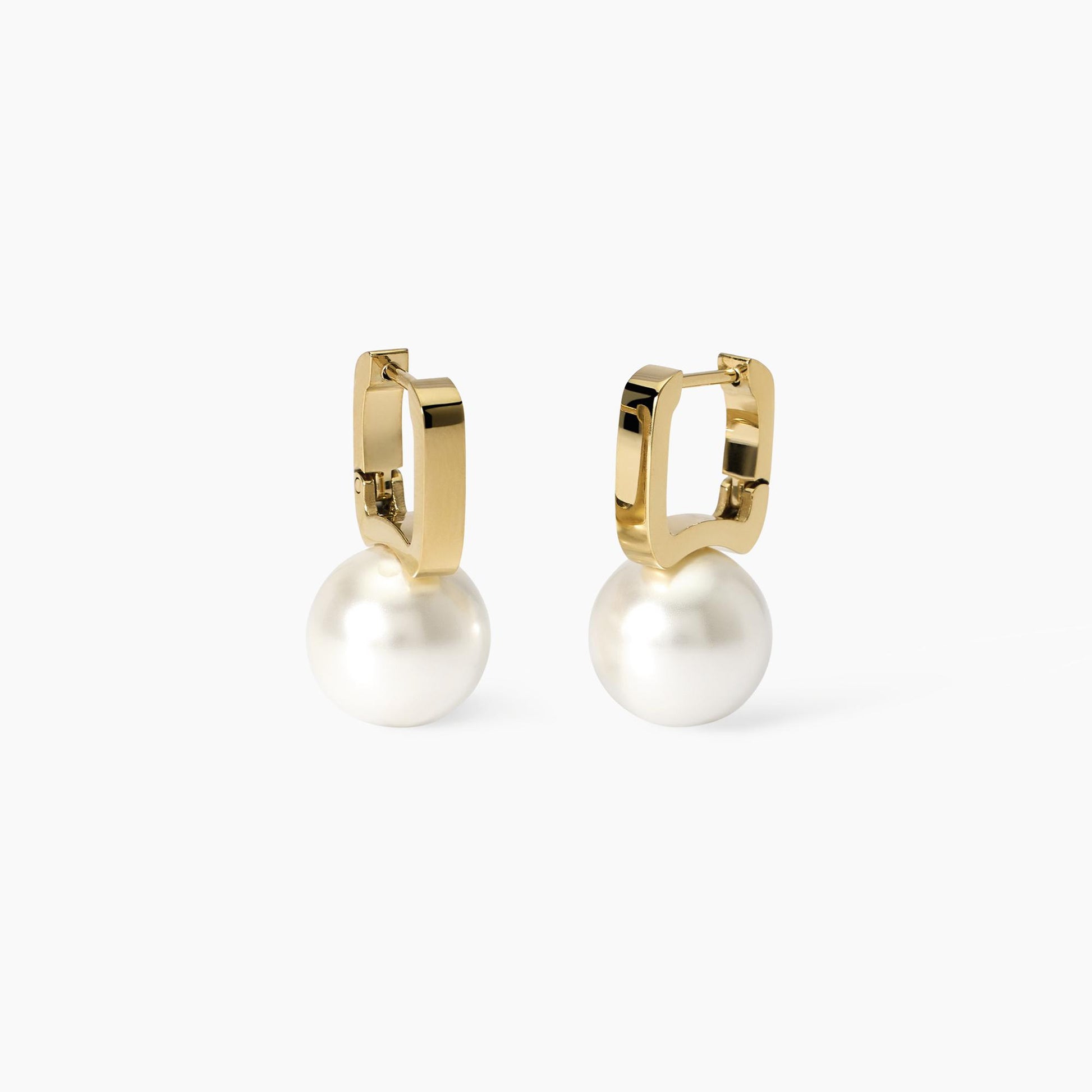 Orecchini Kidult Style 14 in Acciaio Dorato con Perle Conchiglia - 861026