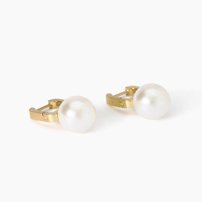 Orecchini Kidult Style 14 in Acciaio Dorato con Perle Conchiglia - 861026