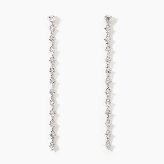 Orecchini MABINA LONG NIGHT con pendente tennis in zirconi - Codice 563518
