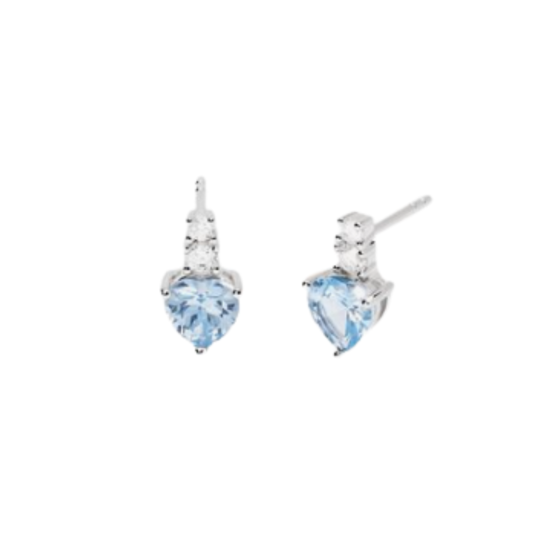 Orecchini a lobo Mabina in argento 925 a forma di goccia bombata con finitura lucida a specchio.