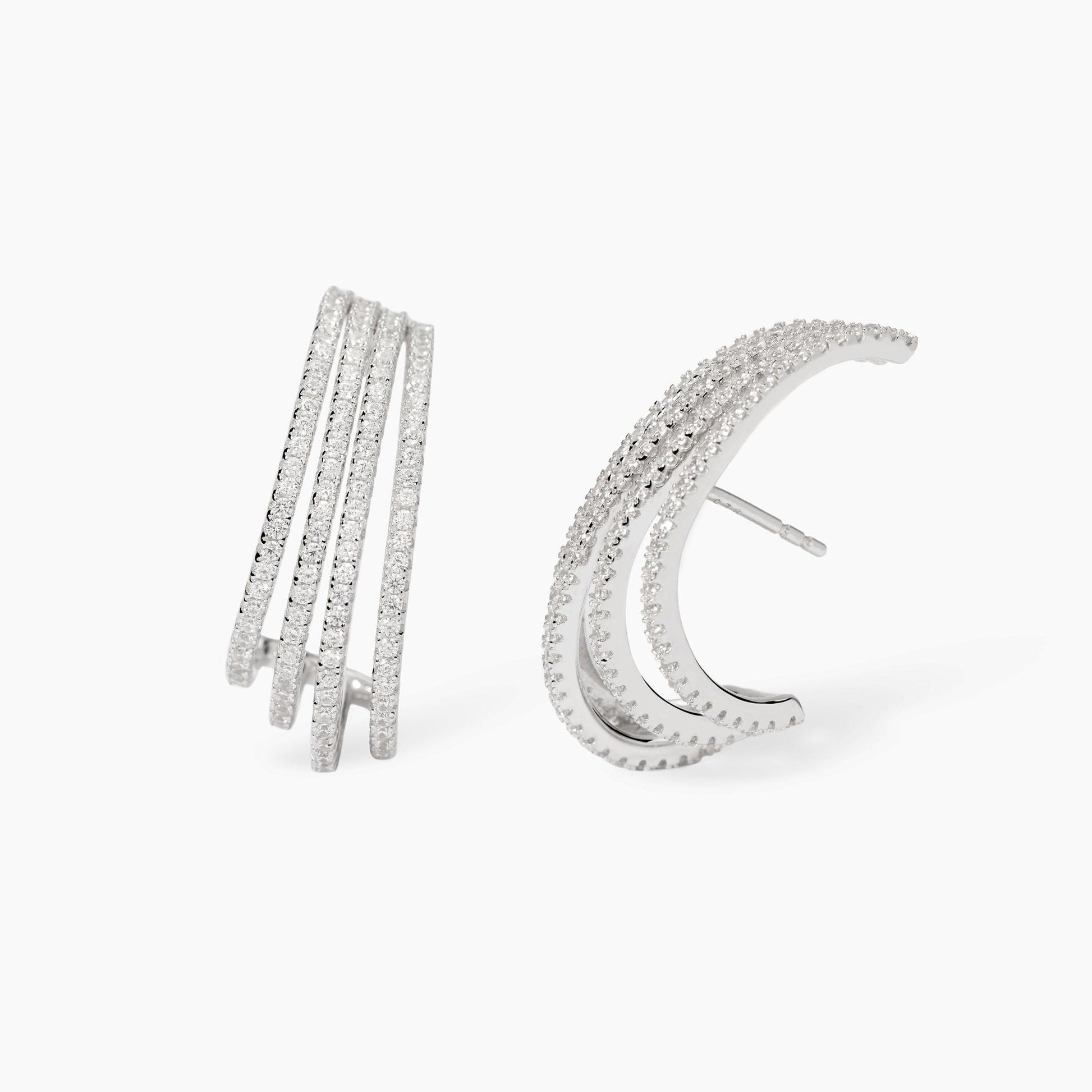 Orecchini Mabina Donna - Orecchini in Argento Rodiato e Zirconi - Codice: 563937