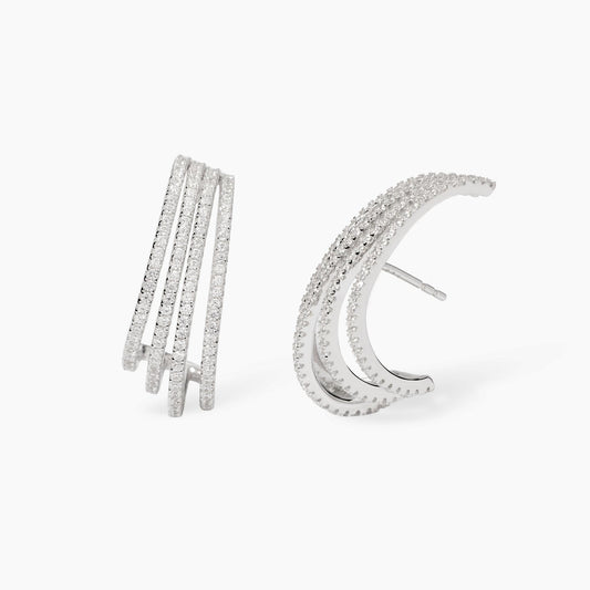 Orecchini Mabina Donna - Orecchini in Argento Rodiato e Zirconi - Codice: 563937