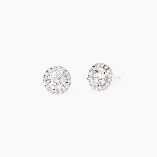 Orecchini Mabina Donna REVIVAL - Orecchini a Lobo in Argento Rodiato con Zirconi - Codice: 563790
