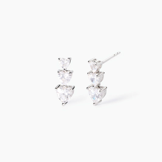 Orecchini Mabina Lovely in Argento 925 Rodiato con Zirconi - 563821
