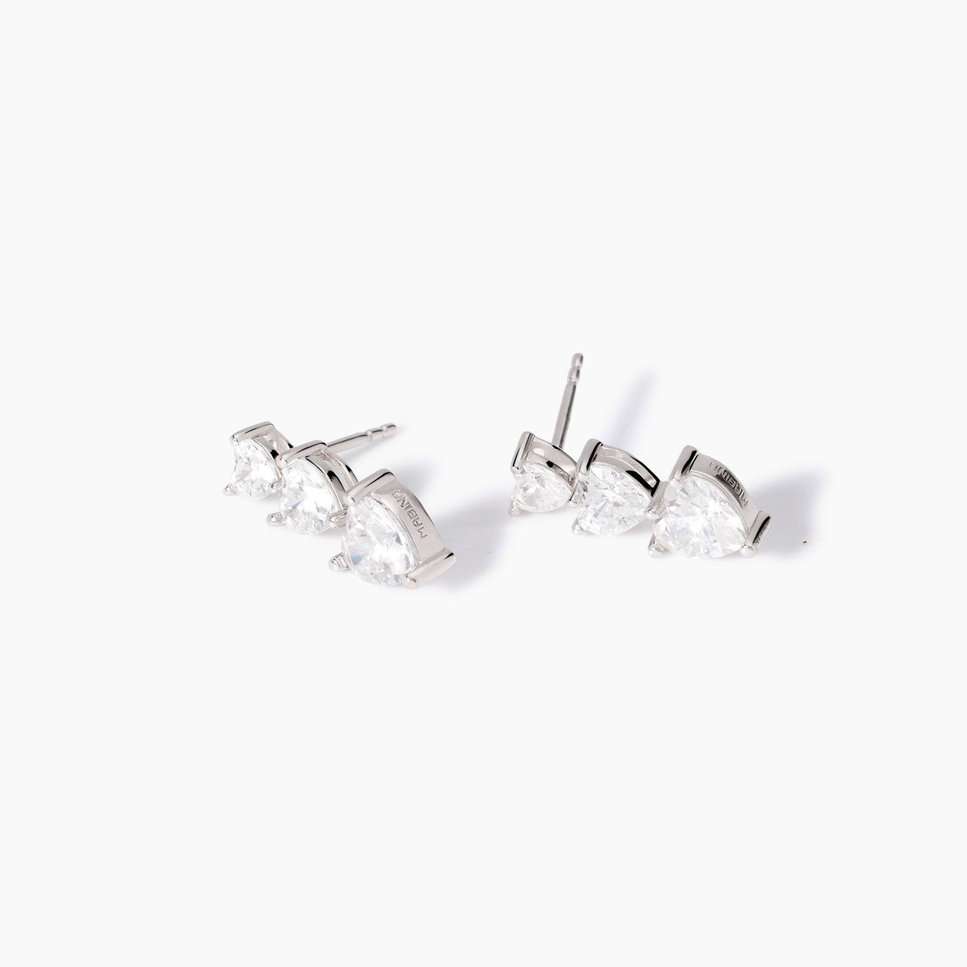 Orecchini Mabina Lovely in Argento 925 Rodiato con Zirconi - 563821 2