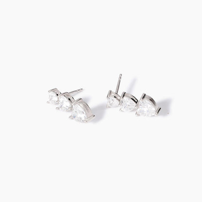 Orecchini Mabina Lovely in Argento 925 Rodiato con Zirconi - 563821 2