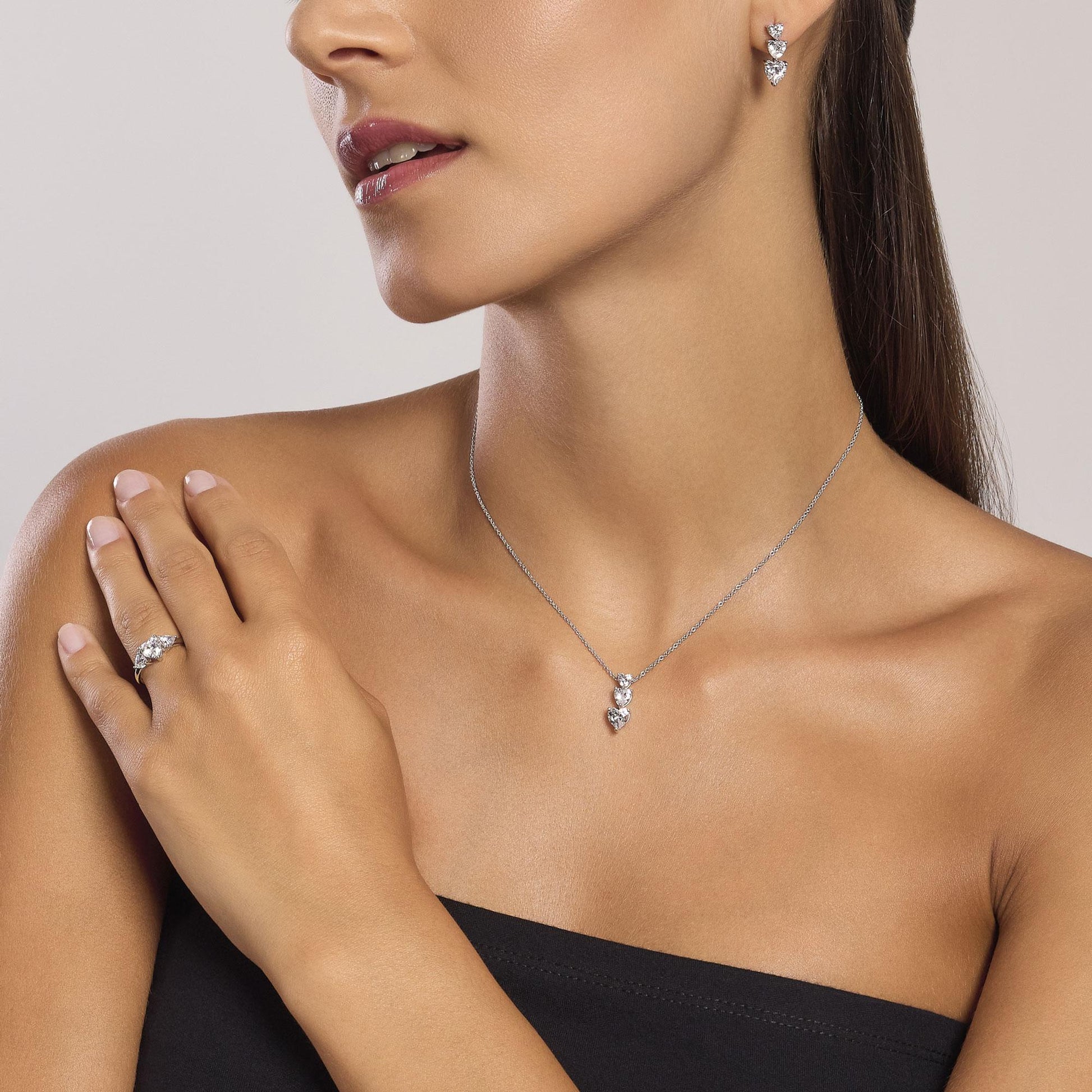 Orecchini Mabina Lovely in Argento 925 Rodiato con Zirconi - 563821 3