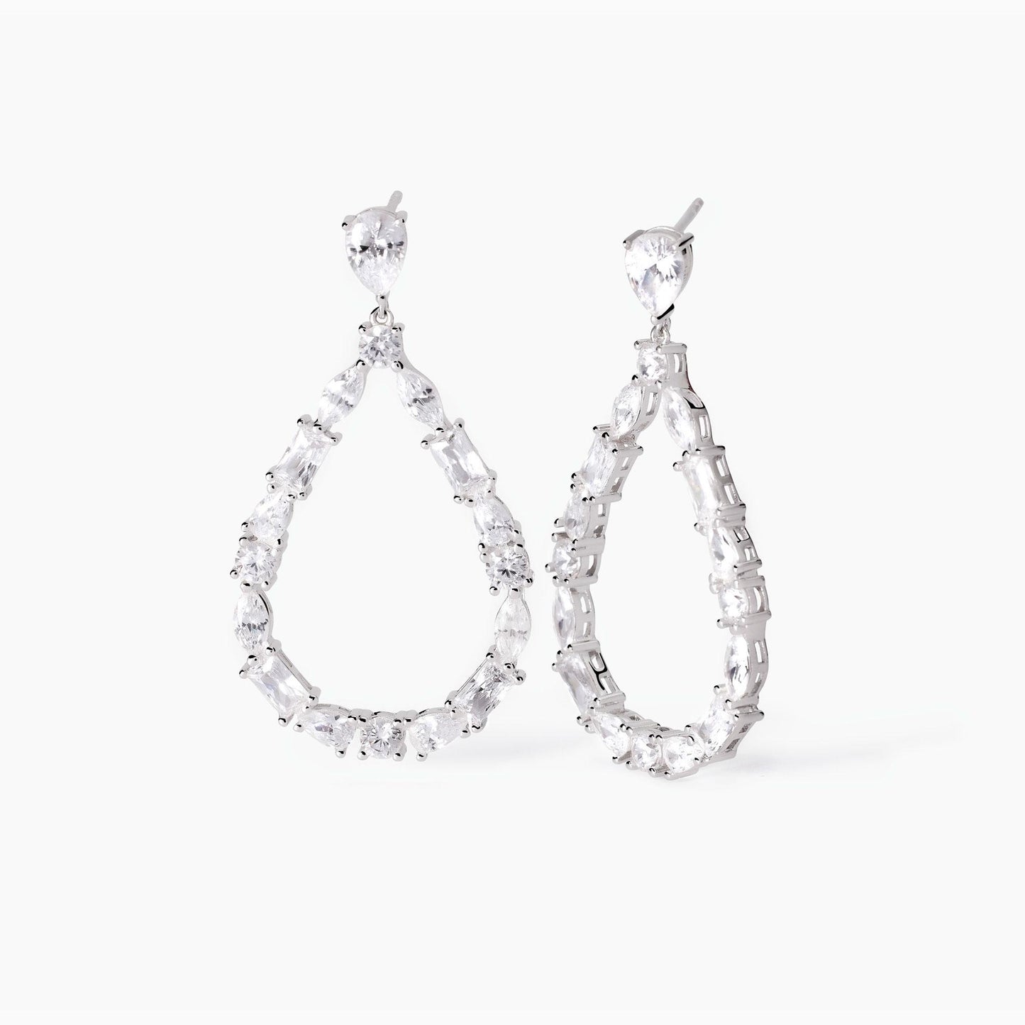 Orecchini Mabina Luxury in Argento 925 Rodiato con Zirconi - 563813