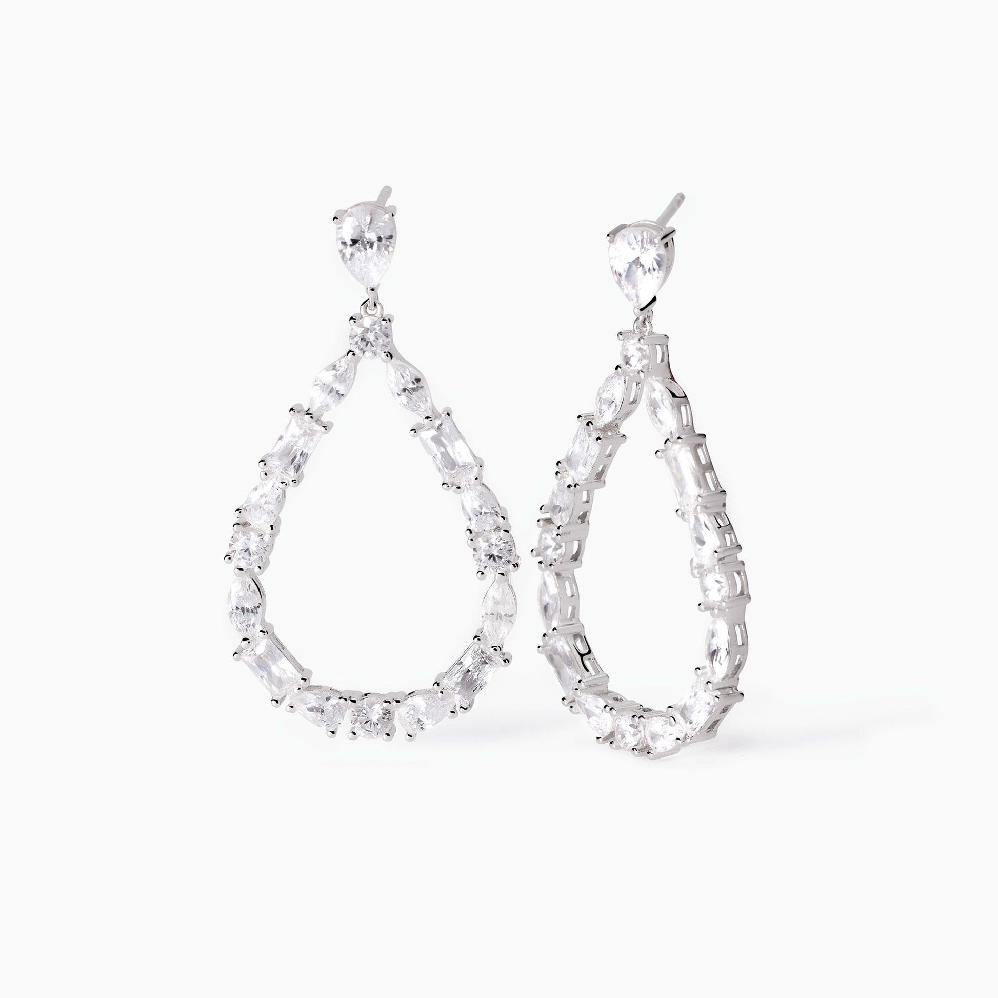 Orecchini Mabina Luxury in Argento 925 Rodiato con Zirconi - 563813