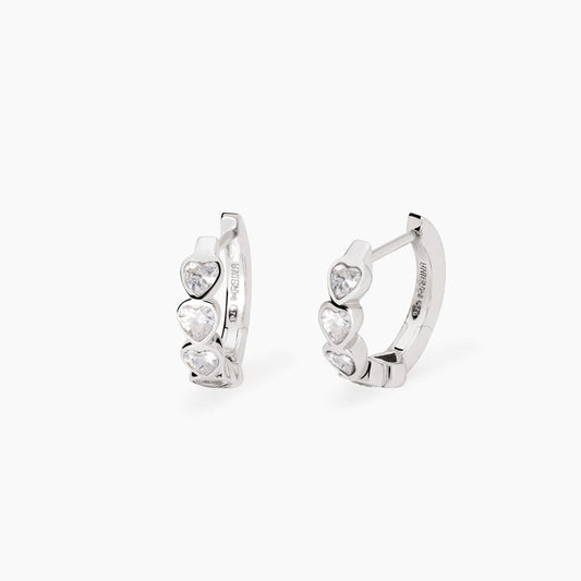 Orecchini Mabina Pensiero Stupendo in Argento 925 Rodiato con Zirconi 563798