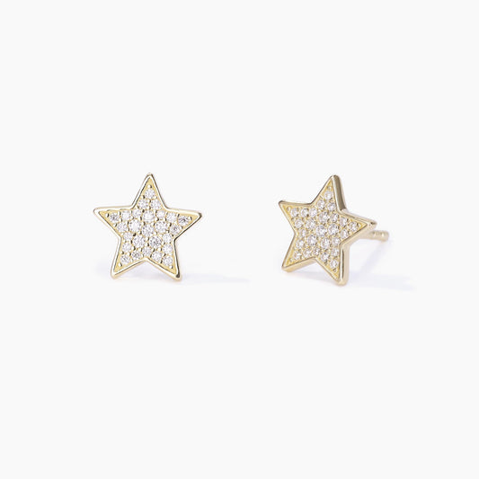Orecchini Mabina in Argento 925 Placcato Oro con Zirconi
