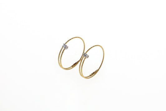 Orecchini MagicWire Collezione Basic - Oro Giallo 18kt e Diamanti Cod. 436-O-1P-GD-01
