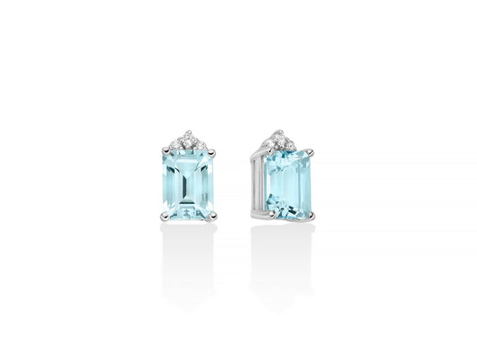 Orecchini Miluna in Oro 750 con Acquamarine e Diamanti - ERD2844