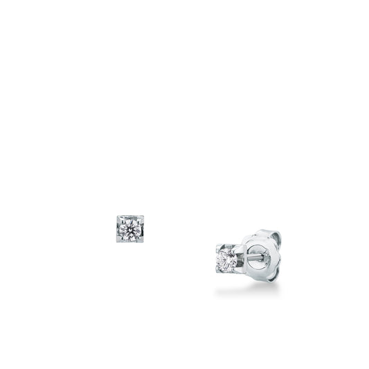 Orecchini Mirco Visconti a Scatto in Oro Bianco 18kt con Diamanti Brillanti (BN049/080)