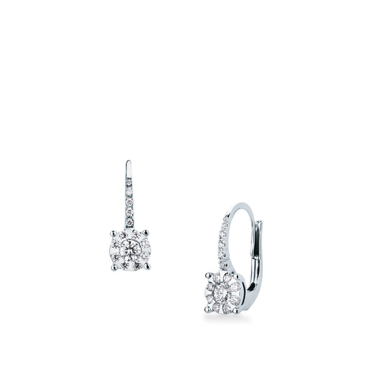 Orecchini Mirco Visconti in Oro Bianco 18kt con Doppi Brillanti (AB712/10)