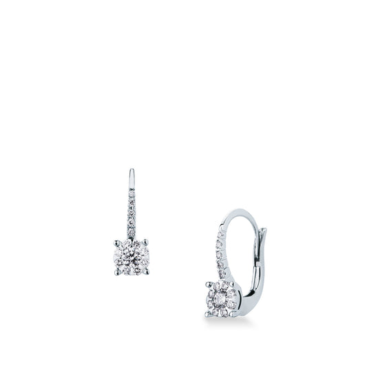 Orecchini Mirco Visconti in Oro Bianco 18kt con Doppi Brillanti (AB712/5)