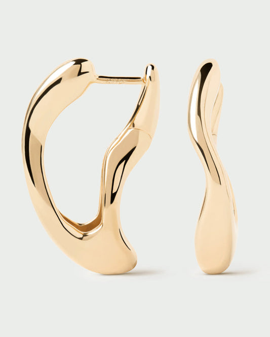 Orecchini PDPAOLA Sense in Argento Riciclato con Finitura Oro 18K | Cod. AR01-D62-U