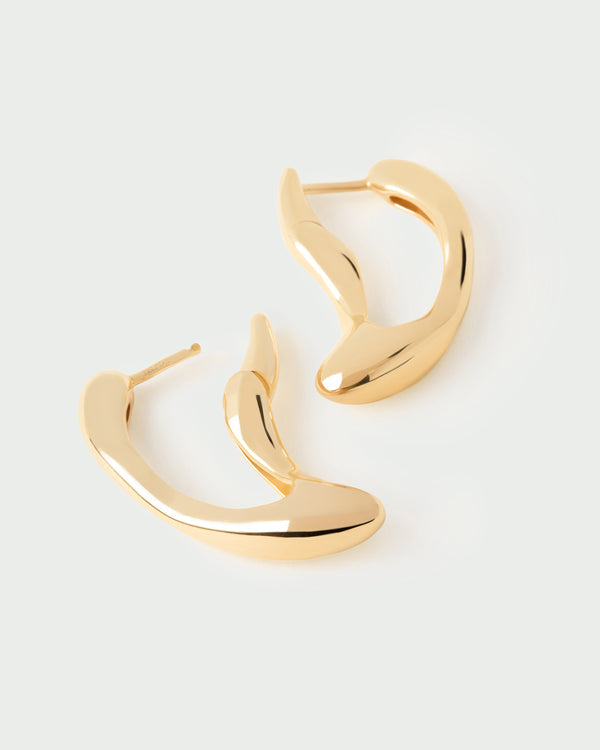 Orecchini PDPAOLA Sense in Argento Riciclato con Finitura Oro 18K | Cod. AR01-D62-U