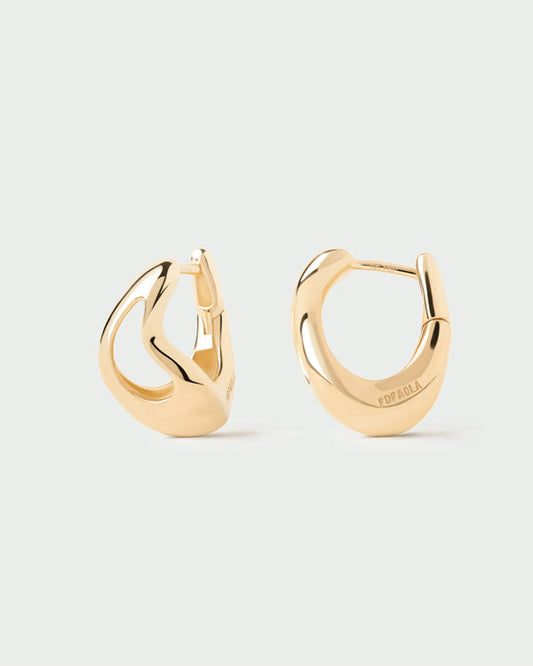 Orecchini PDPAOLA Tempo in Argento Riciclato con Finitura Oro 18K | Cod. AR01-D42-U