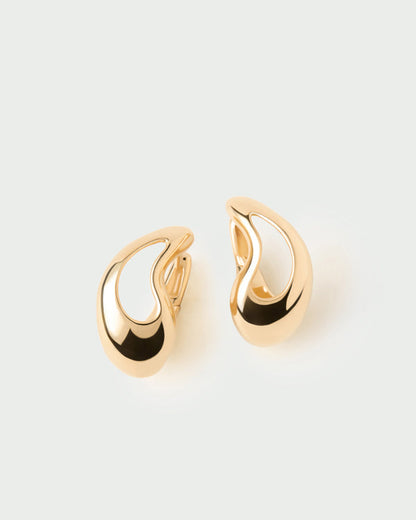 Orecchini PDPAOLA Tempo in Argento Riciclato con Finitura Oro 18K | Cod. AR01-D42-U
