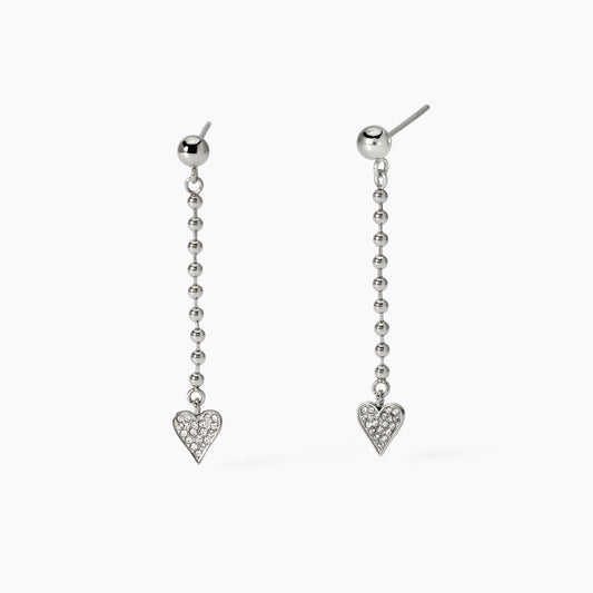 Orecchini Pendenti Kidult Style 18 con Cuori in Cristalli - 861037