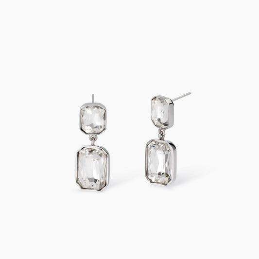 Orecchini Pendenti con Cristalli Bianchi | Cod. 861003