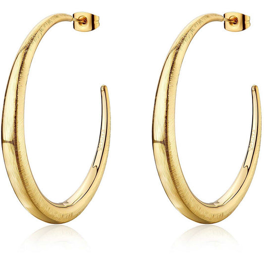 Orecchini Sagapò Donna CHUNKY - Orecchini a Cerchio in Acciaio 316L PVD Oro - Codice: SHK121