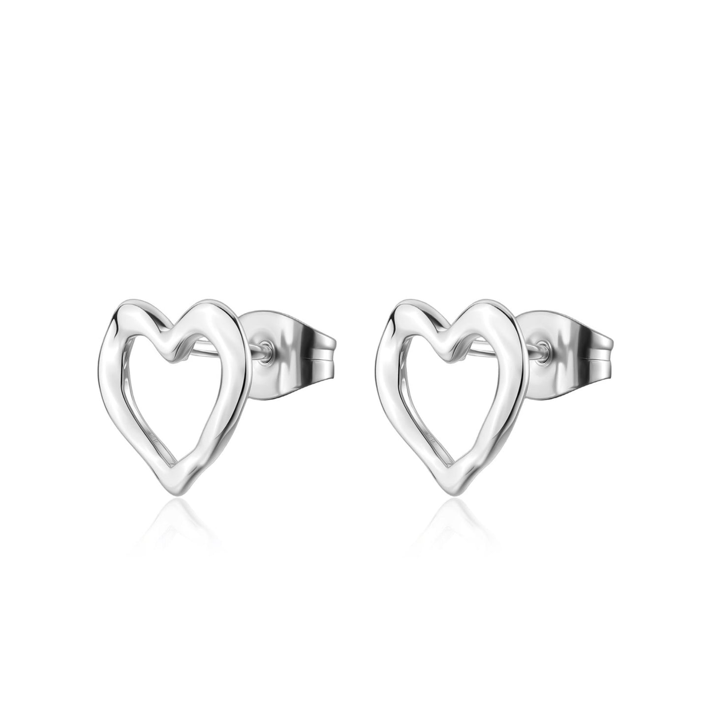 Orecchini Sagapò Donna EMOTION - Orecchini a Lobo a Forma di Cuore in Acciaio 316L - Codice: SMO21