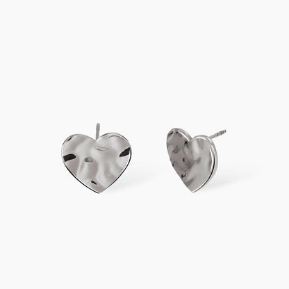 Orecchini a Cuore con Effetto Martellato | Cod. 861008