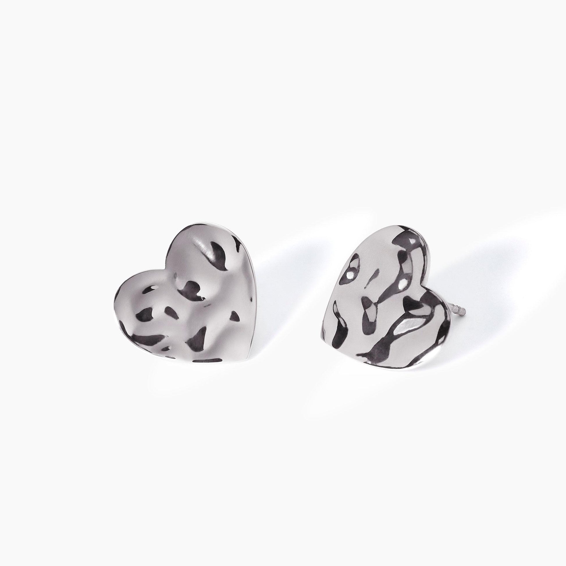 Orecchini a Cuore con Effetto Martellato | Cod. 861008 2