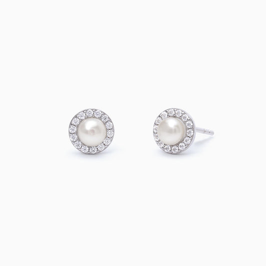Orecchini a Lobo Mabina MILANESIENNE con Perle Coltivate e Zirconi 563553