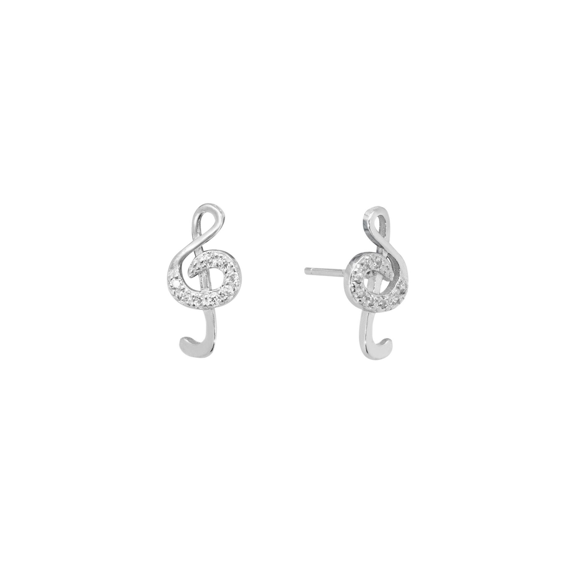Orecchini a lobo ChiMiAma in argento 925 a forma di cuore interamente ricoperti da pavé di zirconi multicolor rainbow - Alfano Gioielli