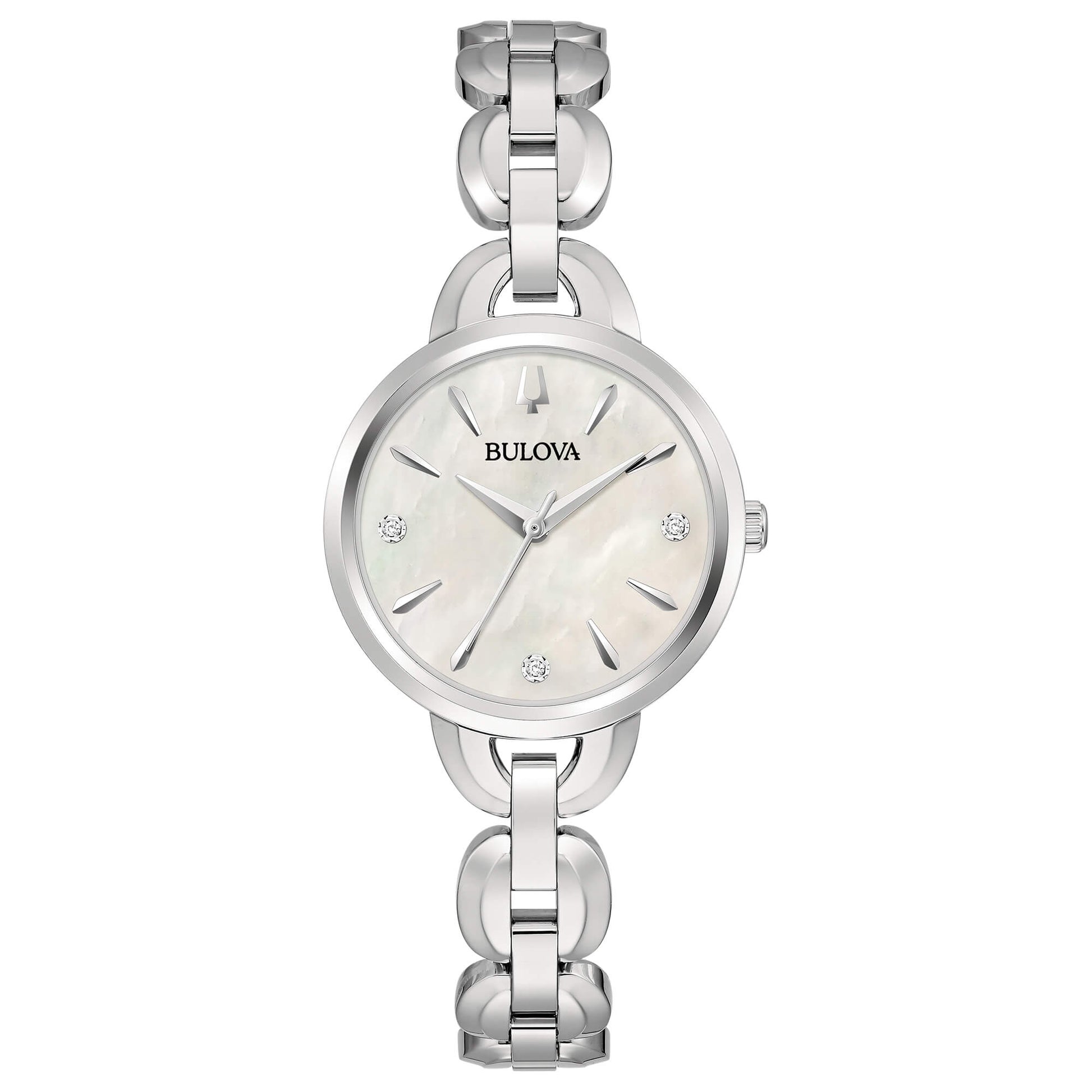 Orologio Bulova Donna CLASSIC DIAMONDS - Solo Tempo al Quarzo, Madreperla e Diamanti in Acciaio - Codice: 96P230