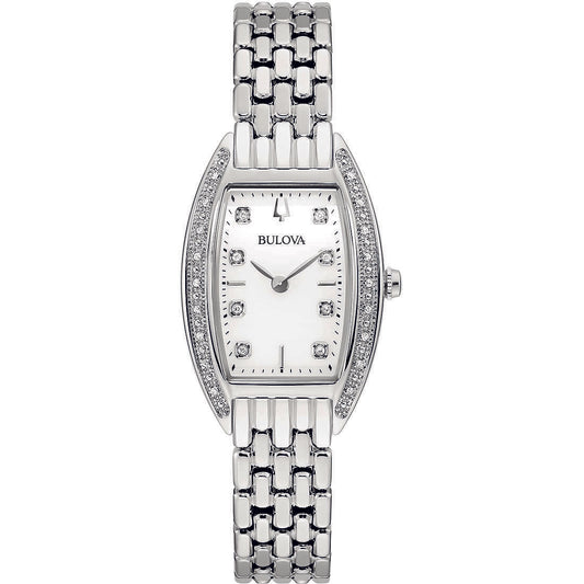 Orologio Bulova Donna CLASSIC LADY DIAMOND - Solo Tempo al Quarzo, 26 Diamanti in Acciaio - Codice: 96R244