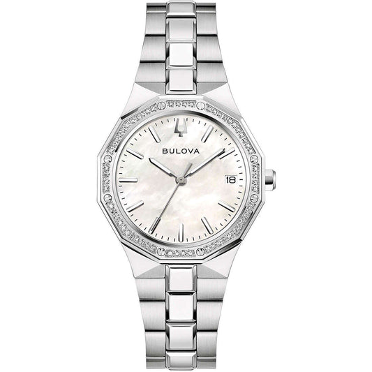 Orologio Bulova Donna OCTAGON - Solo Tempo al Quarzo in Acciaio con 69 Diamanti - Codice: 96R255