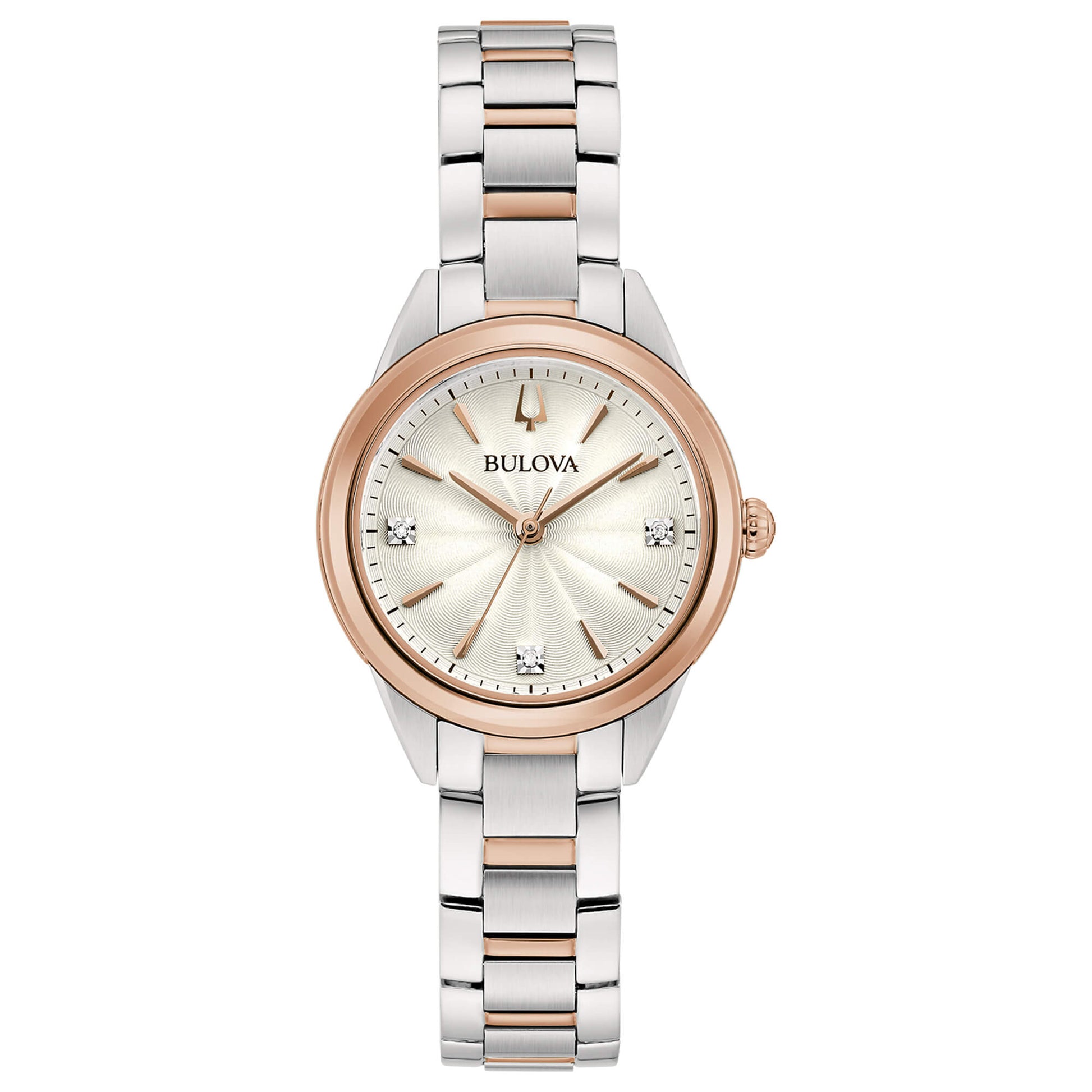 Orologio Bulova Donna SUTTON LADY PETITE - Solo Tempo al Quarzo Bicolore Acciaio/Oro con Diamanti - Codice: 98P200