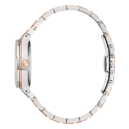 Orologio Bulova Octagon Lady Diamonds - Bicolore Acciaio/Oro, Madreperla con Diamanti - 98P235