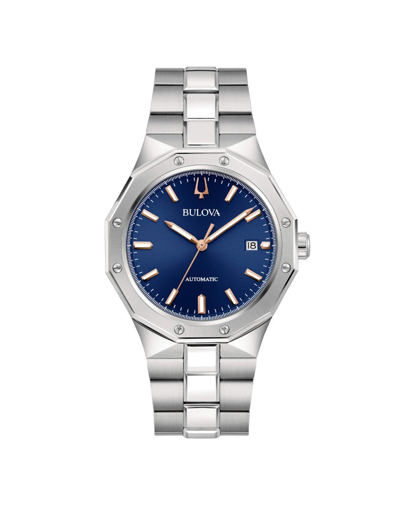 Orologio Bulova Uomo OCTAGON - Automatico Quadrante Blu, Acciaio - Codice: 96B463