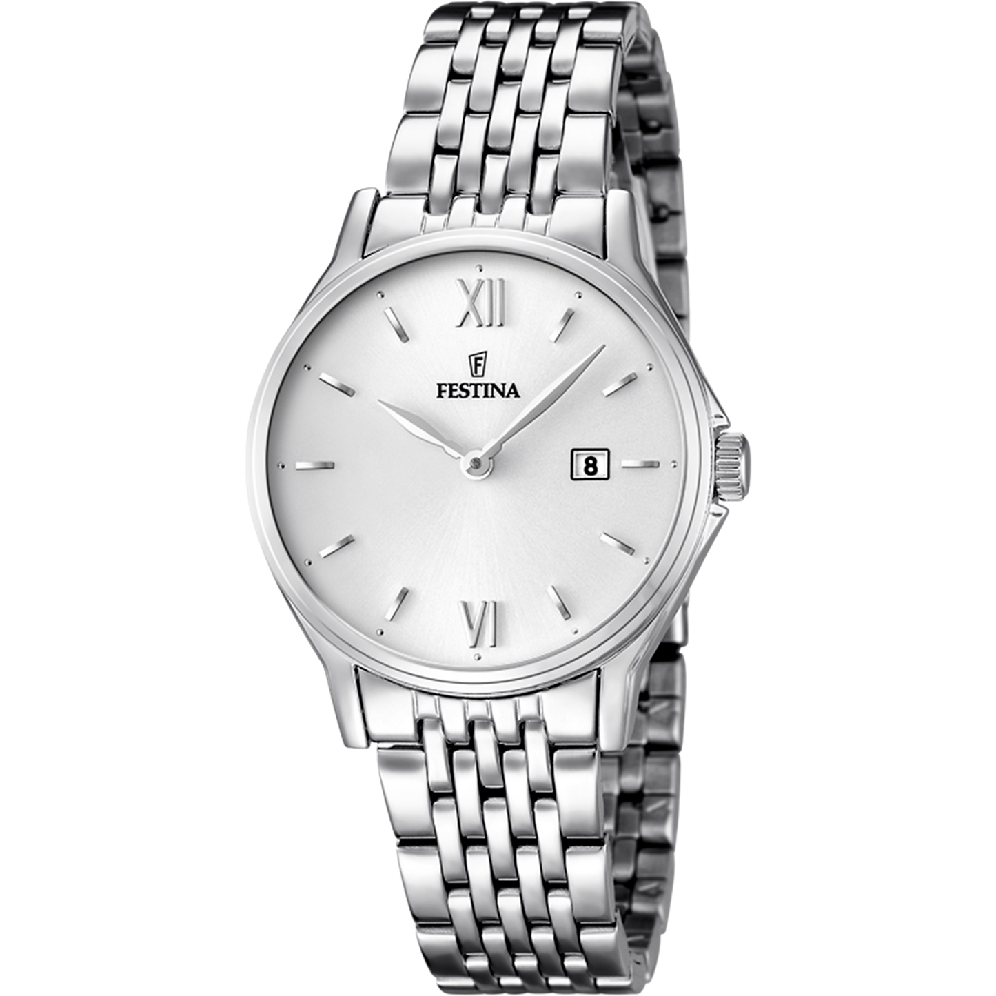 Orologio Donna Festina Classics F16748/2 - Bianco con Cinturino in Acciaio