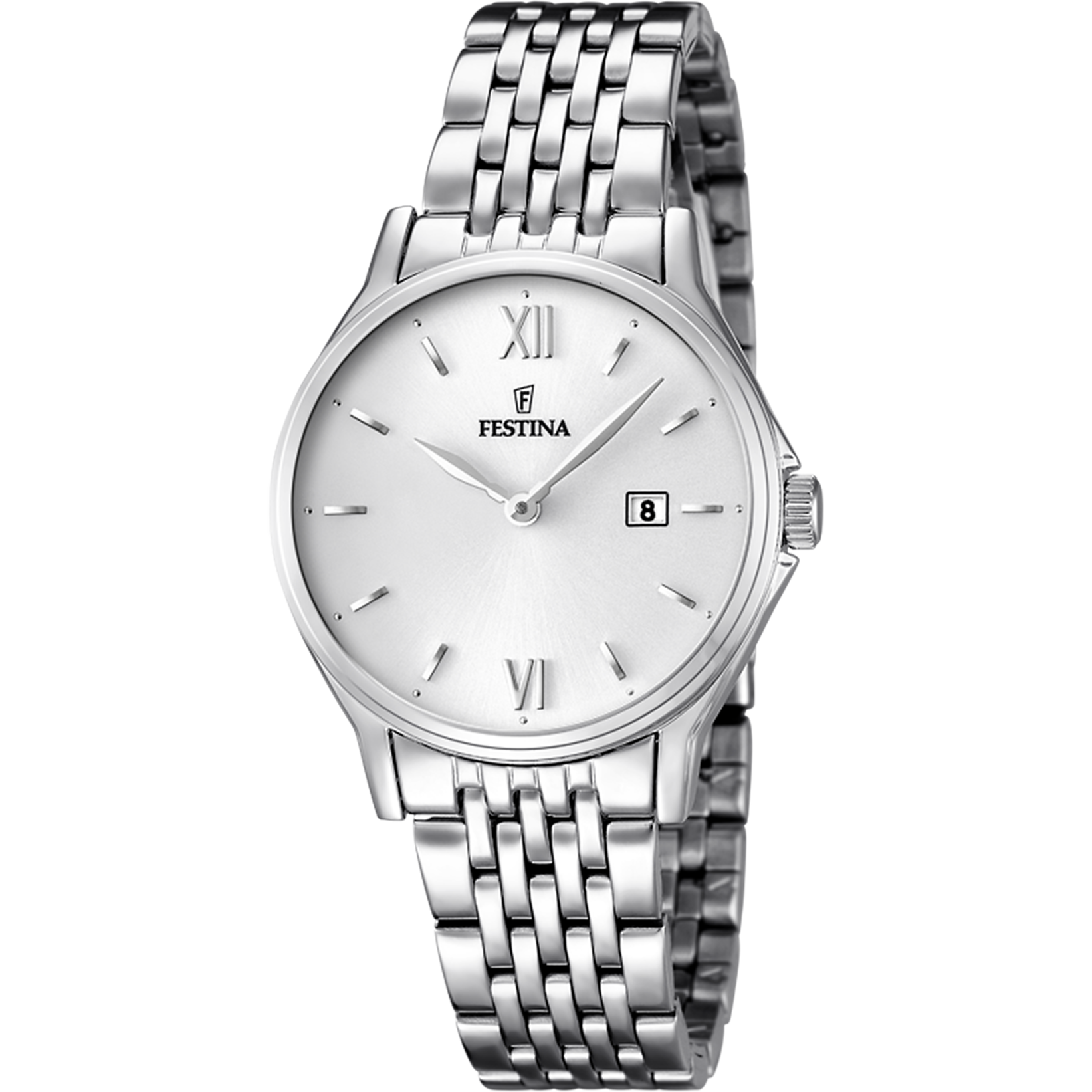 Orologio Donna Festina Classics F16748/2 - Bianco con Cinturino in Acciaio