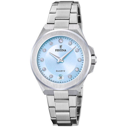 Orologio Donna Festina F20700/3 - Azzurro con Cinturino in Acciaio Inossidabile
