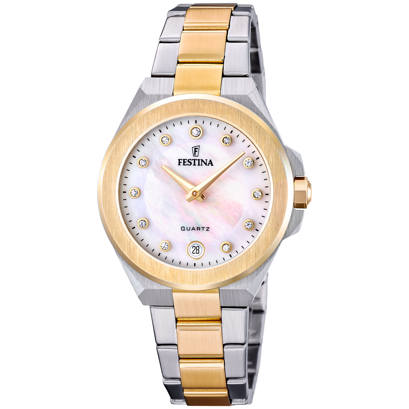 Orologio Donna Festina Mademoiselle F20702/1 - Beige (Madreperla) con Cinturino in Acciaio Inossidabile