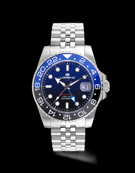 Orologio Lorenz GMT Automatico Uomo - Sfumato Blu-Nero 030257BB