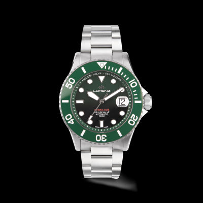 Orologio Lorenz Hydro-Sub Automatico Uomo - Sfumato Verde Nero Swiss Made